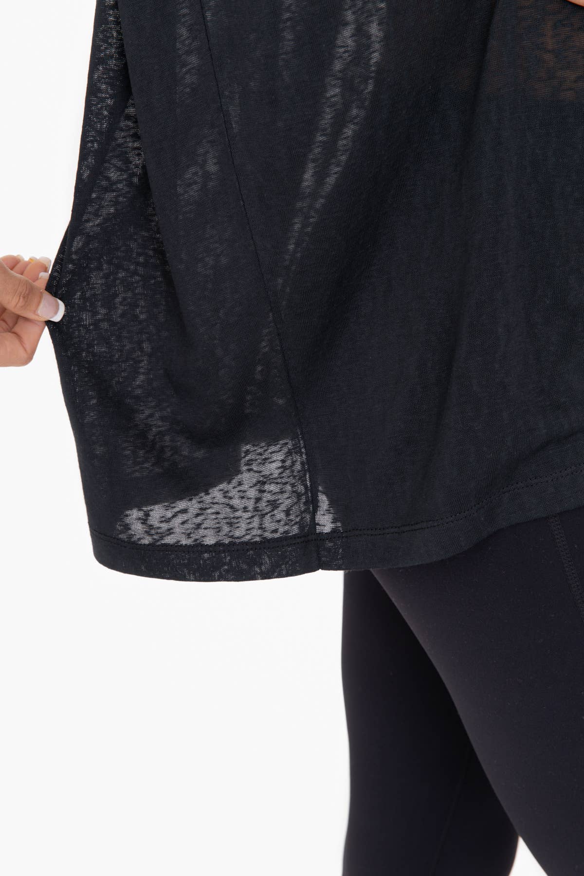 Modal Blend Relaxed V-Neck: Black / S:M:L (2:2:2)