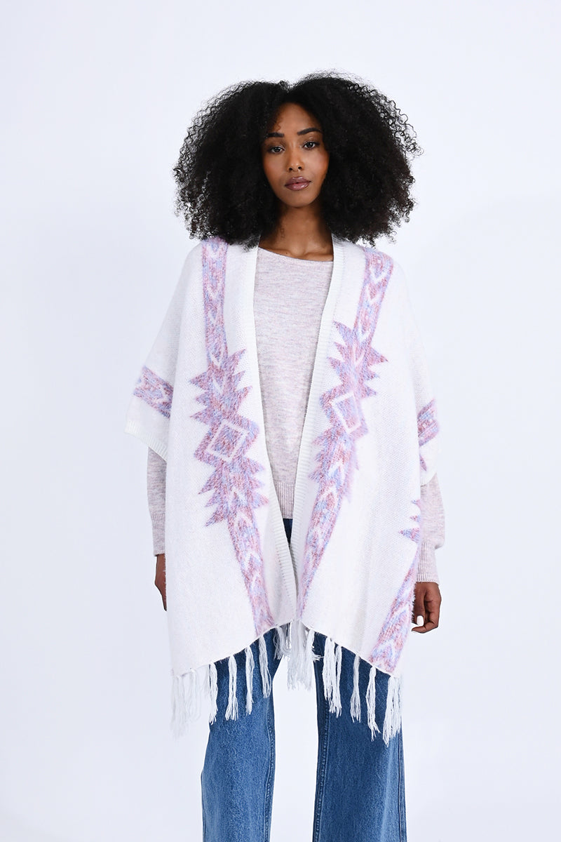 Ladies Knitted Poncho