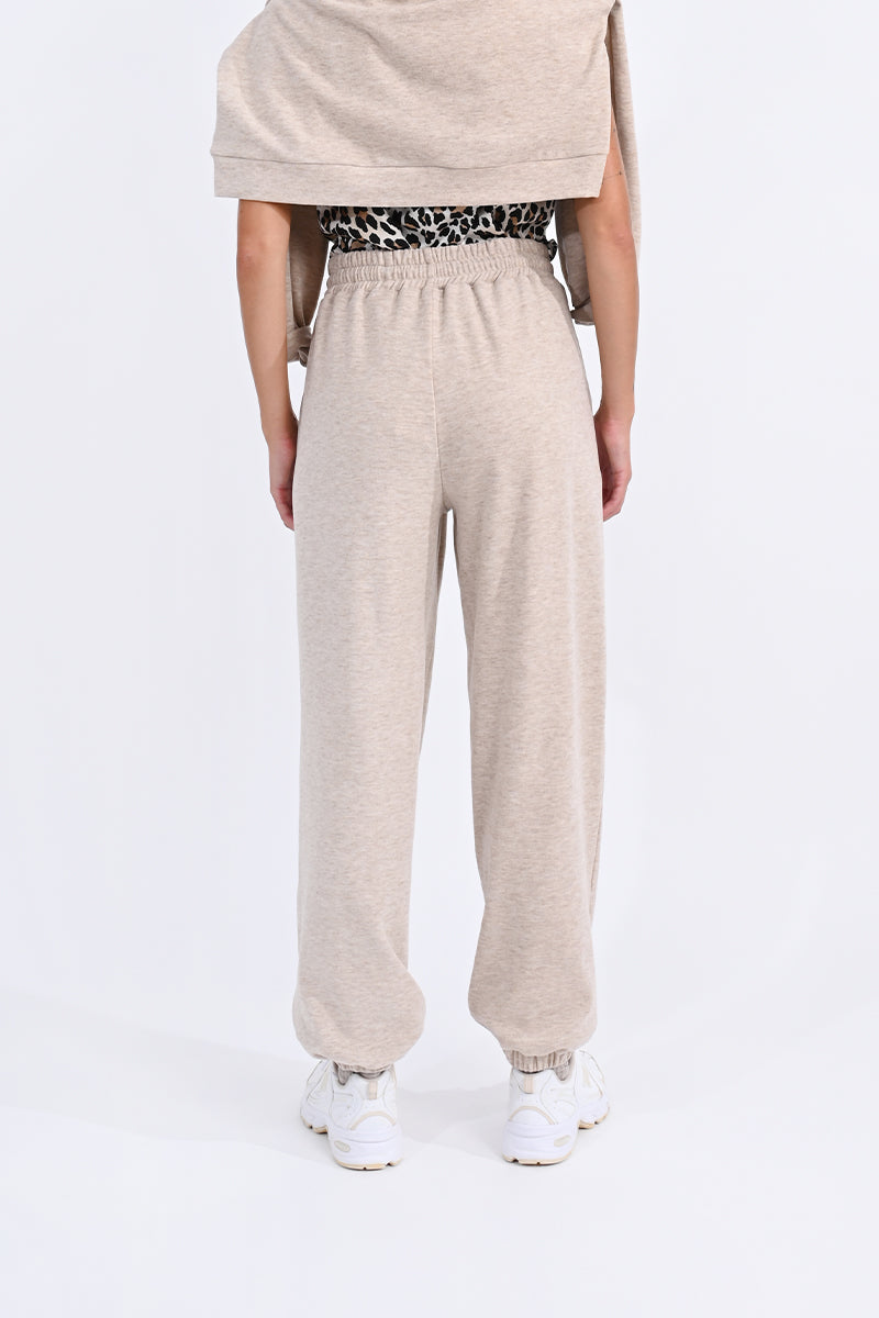 Beige Knitted Lounge Pant