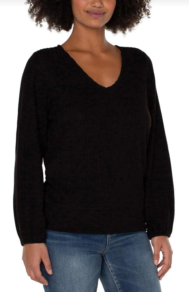Twist Back Black Knit