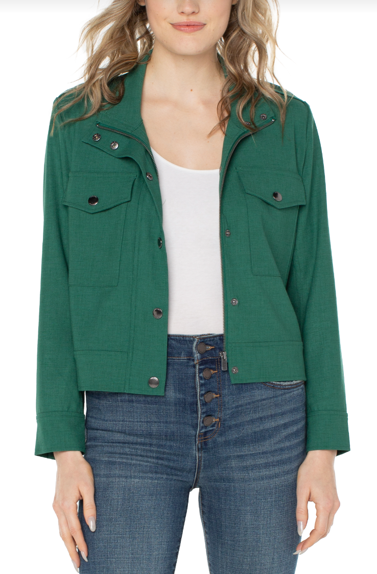 Serpentine Utility Crop Jacket