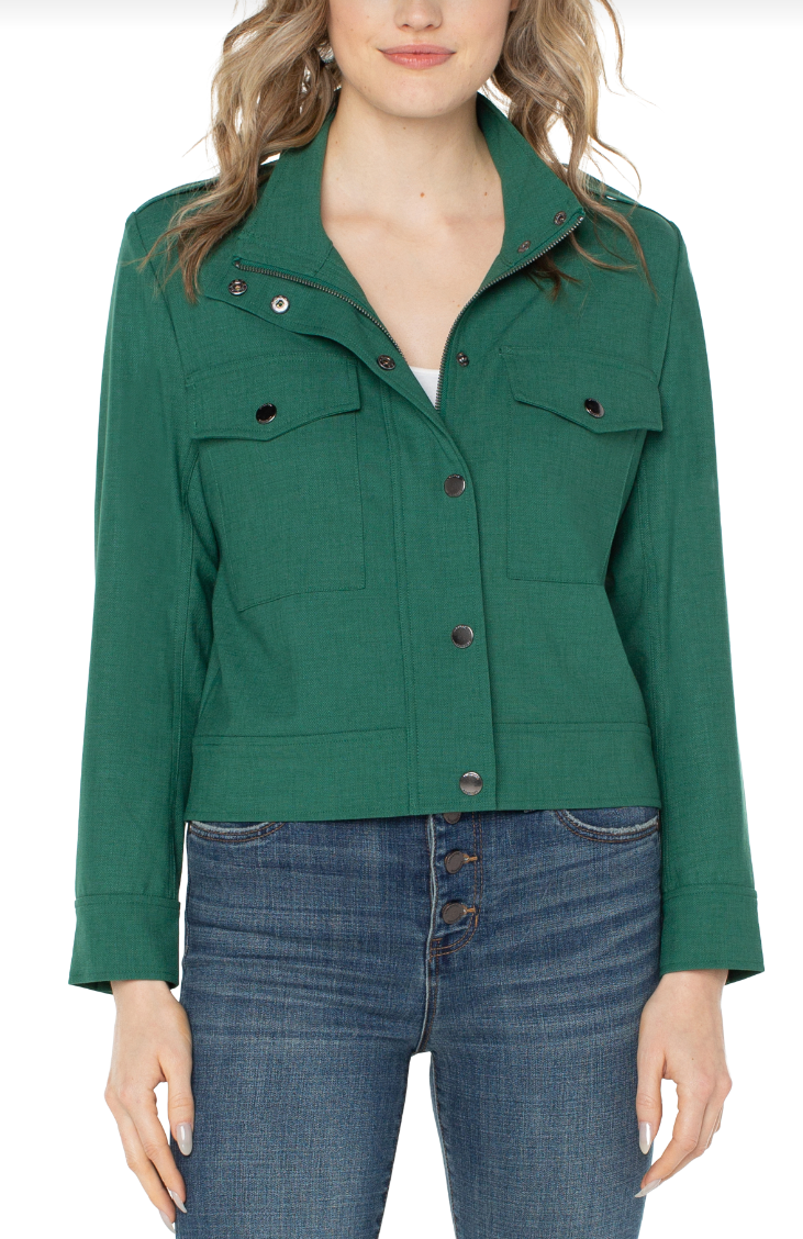 Serpentine Utility Crop Jacket