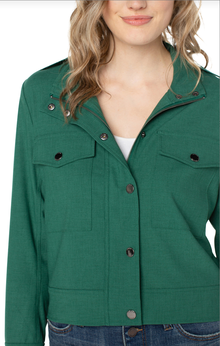 Serpentine Utility Crop Jacket