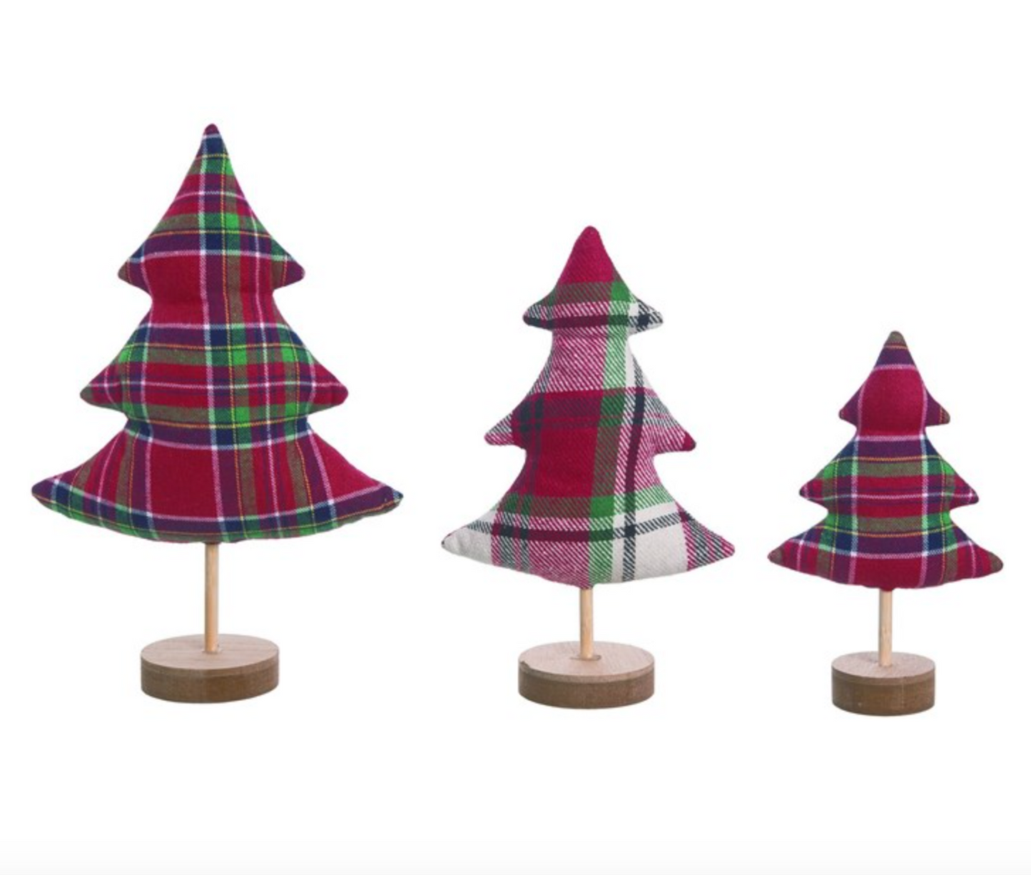 Plaid Fabric Trees