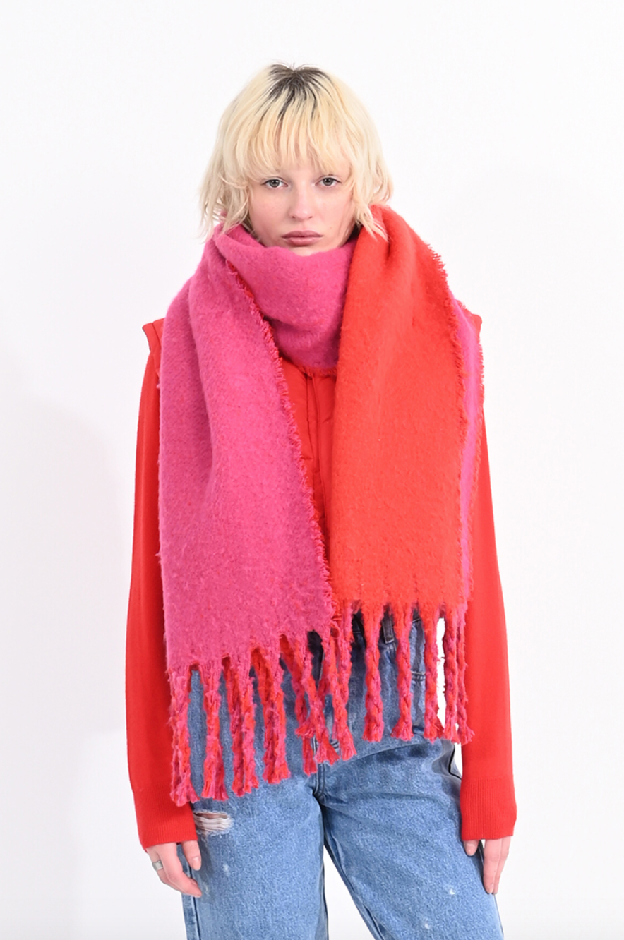 Red & Fuschia Scarf