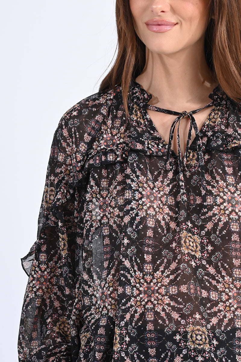 Black Hortense Blouse