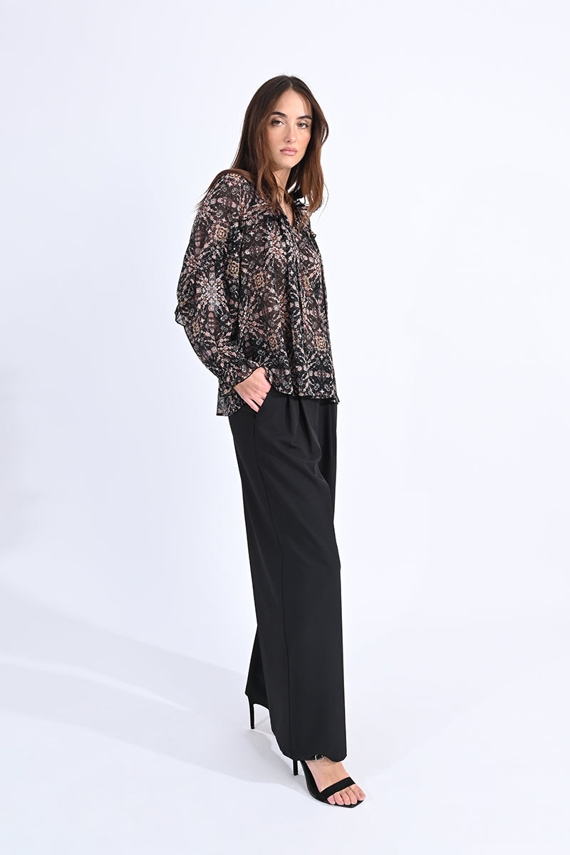 Black Hortense Blouse