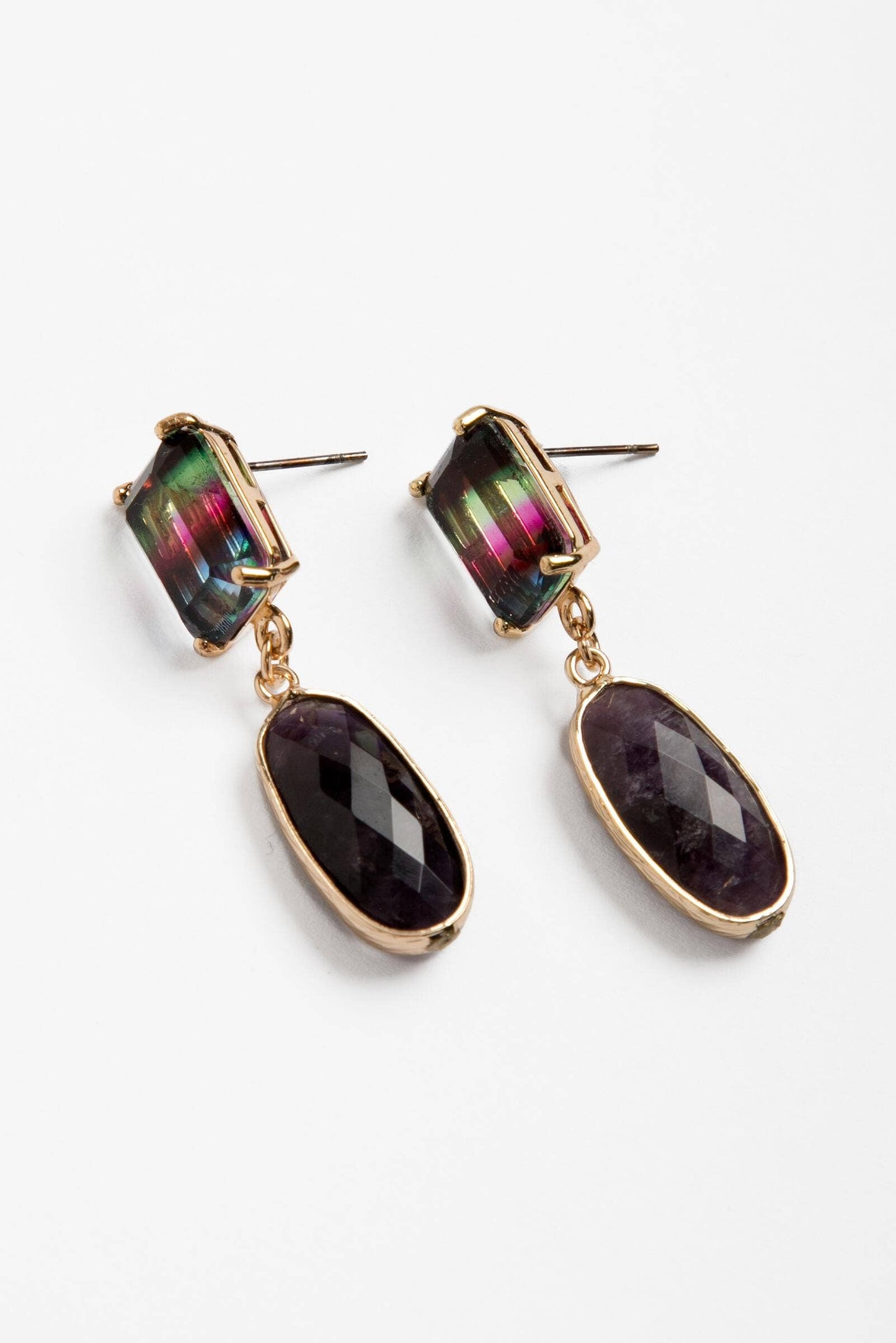 Black Carribean Gemstone Earrings