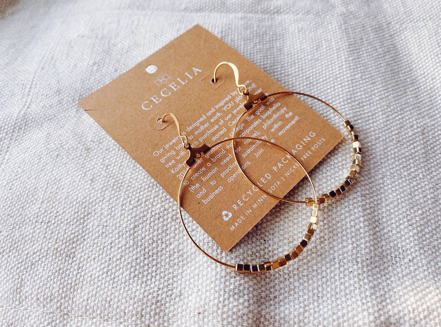 Shiny Square Hoop Earrings