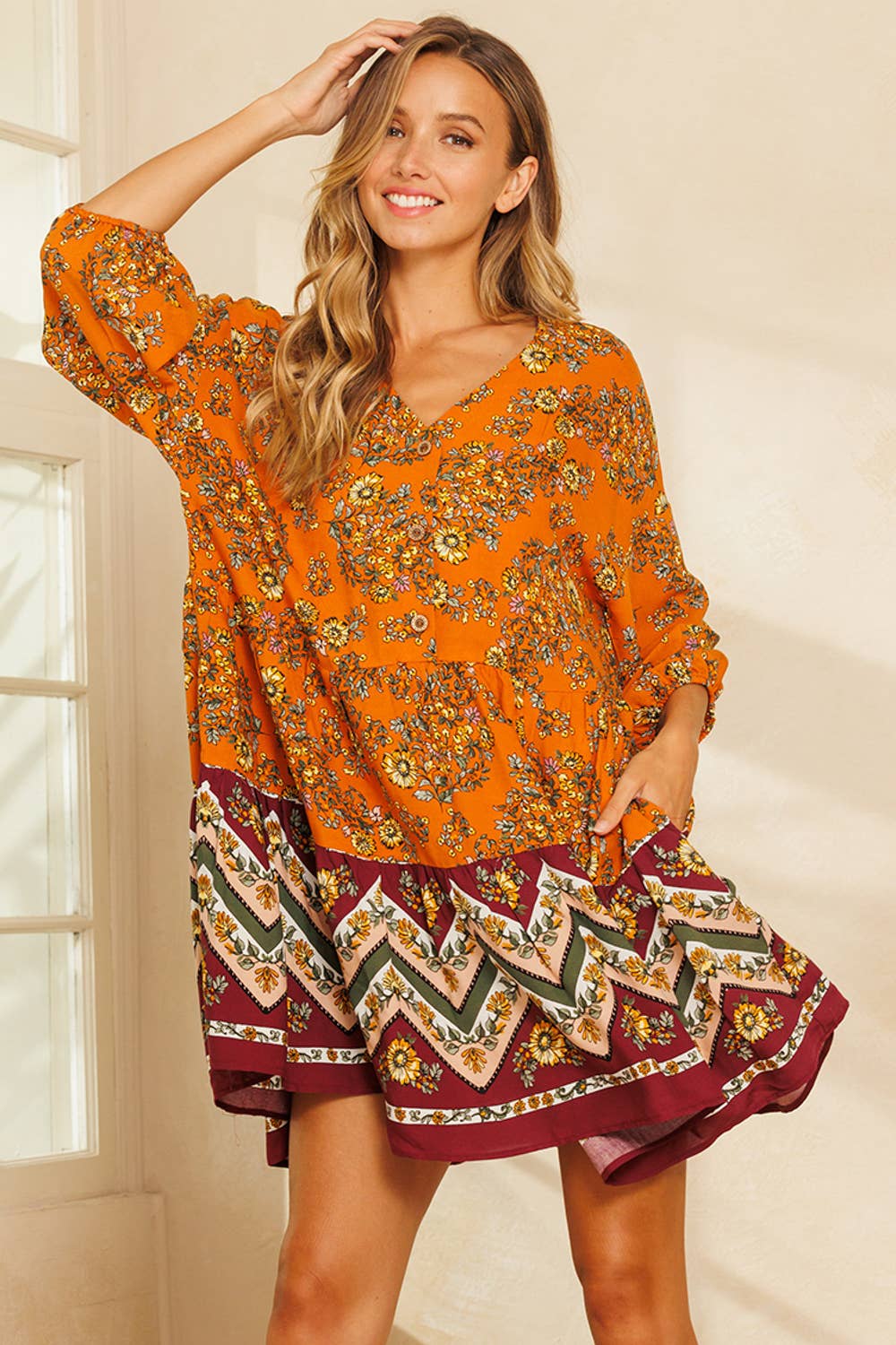Fall Print Dress