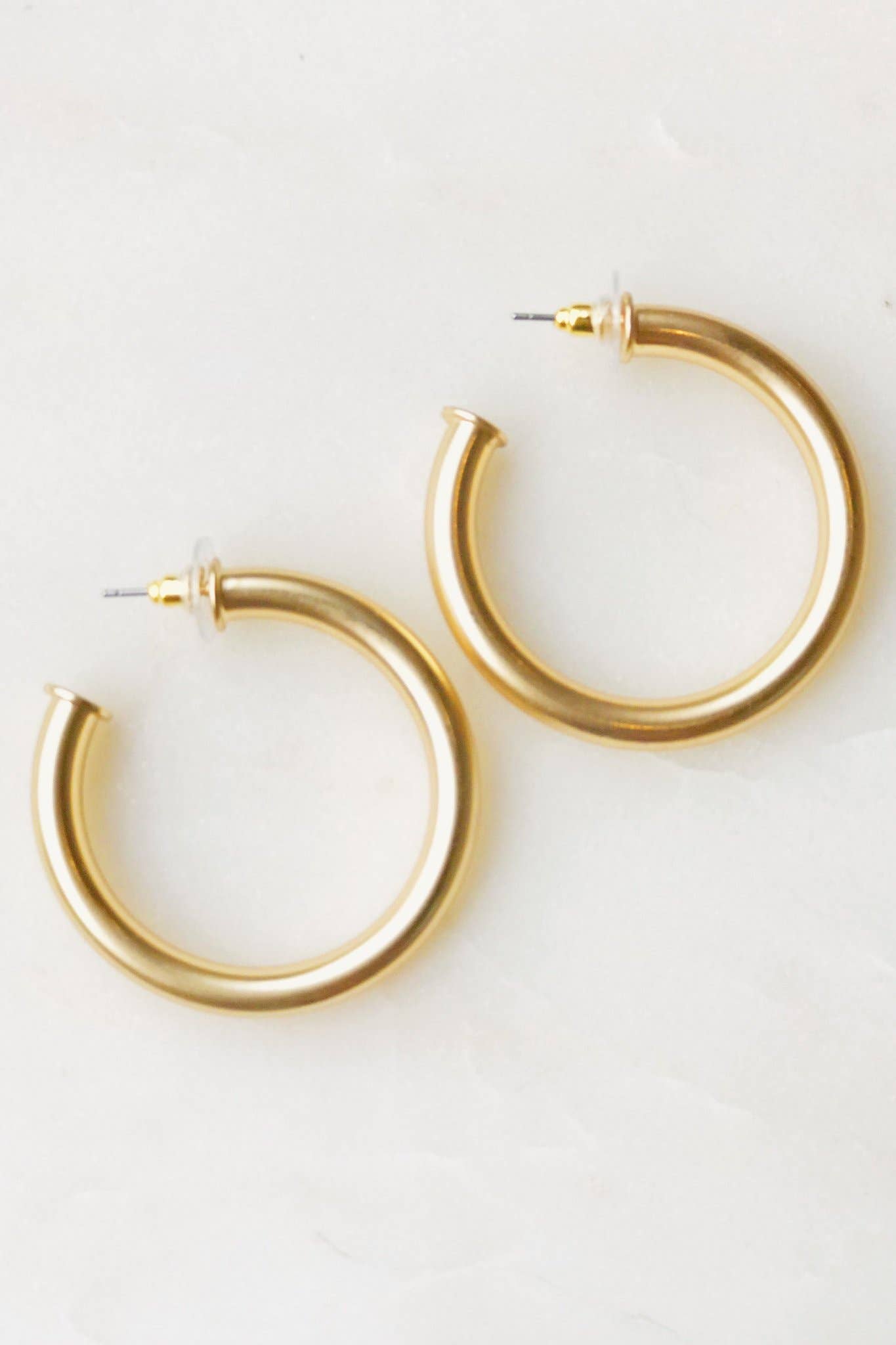 Tube Gold Hoops