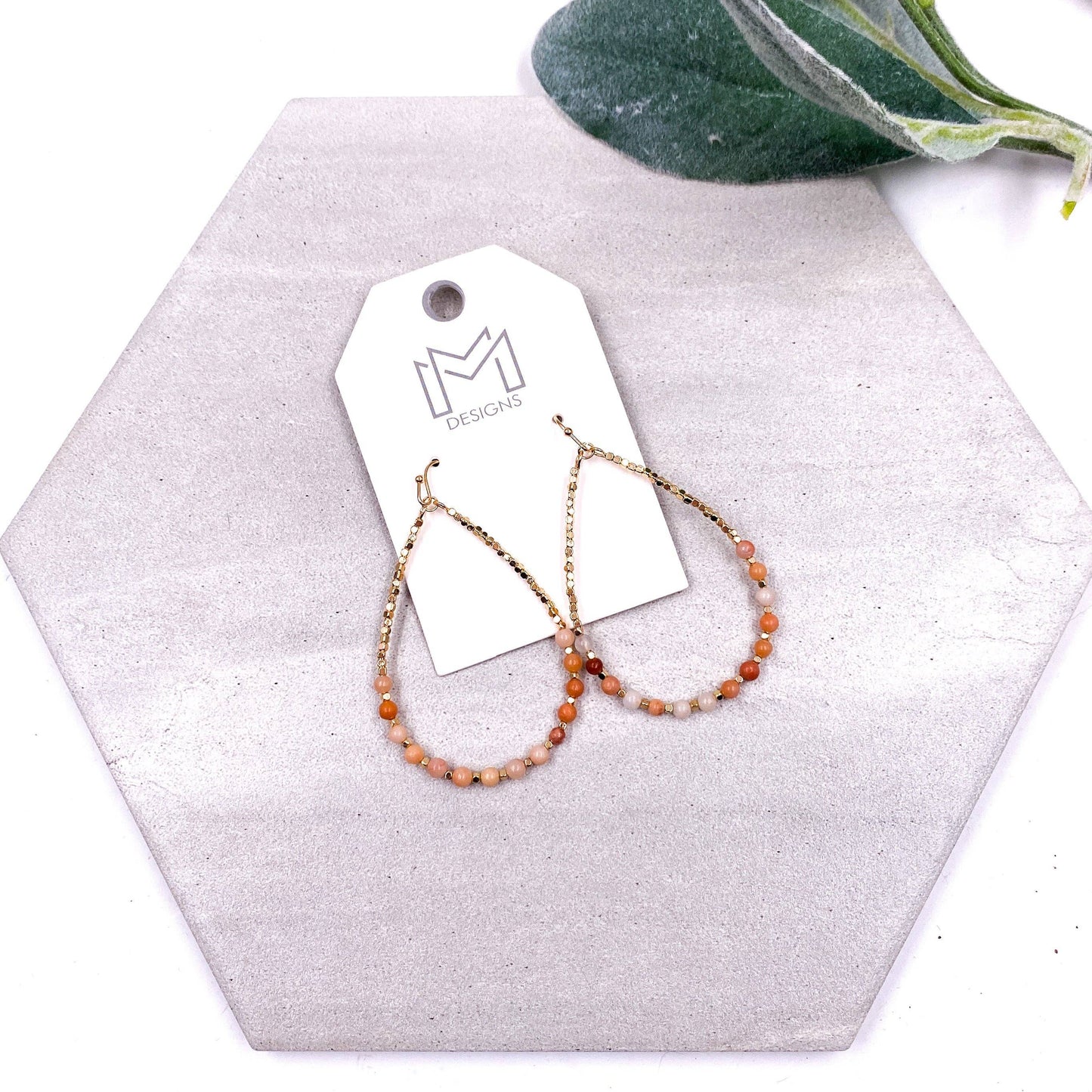 Kori Earrings - Orange Jasper