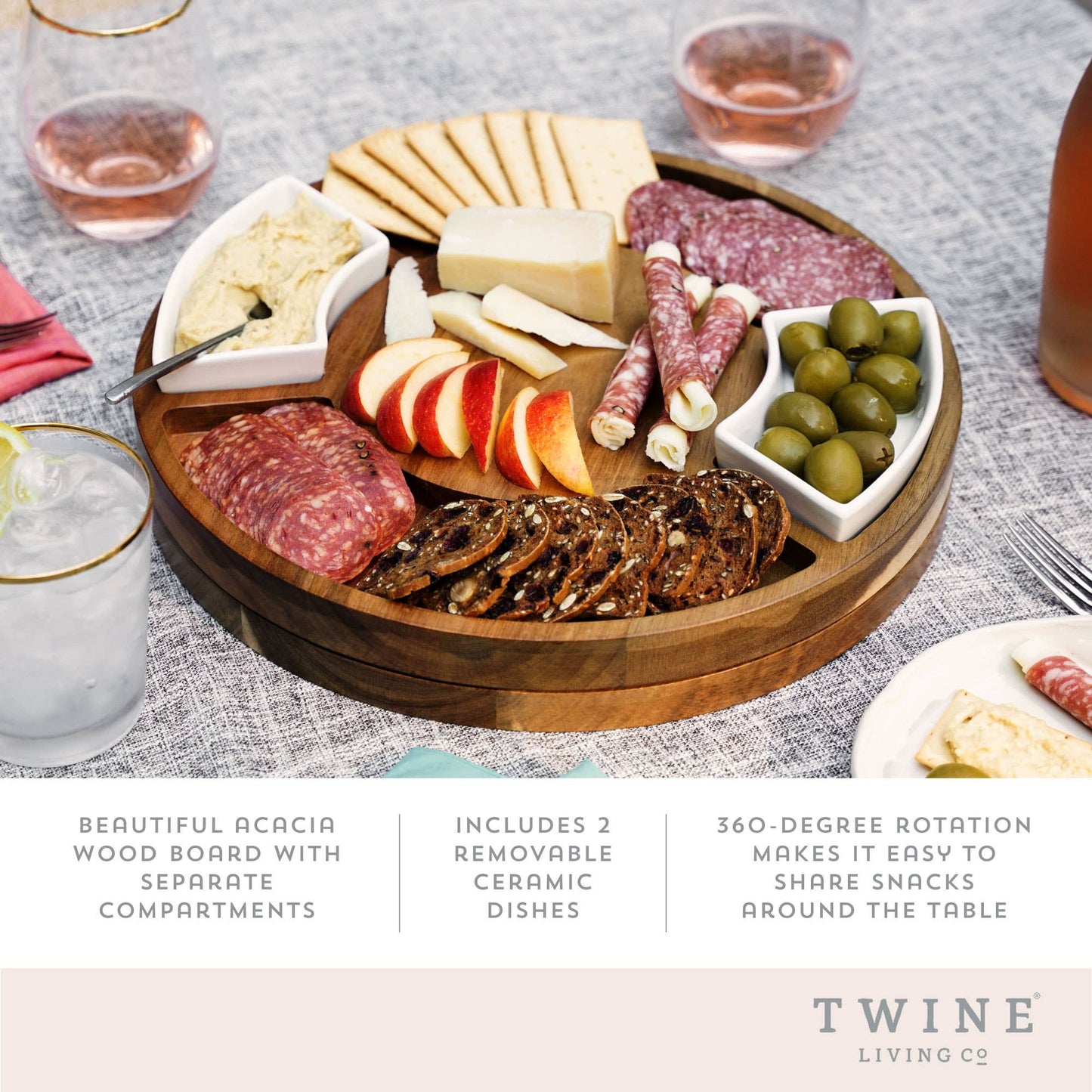 Rotating Charcuterie Board