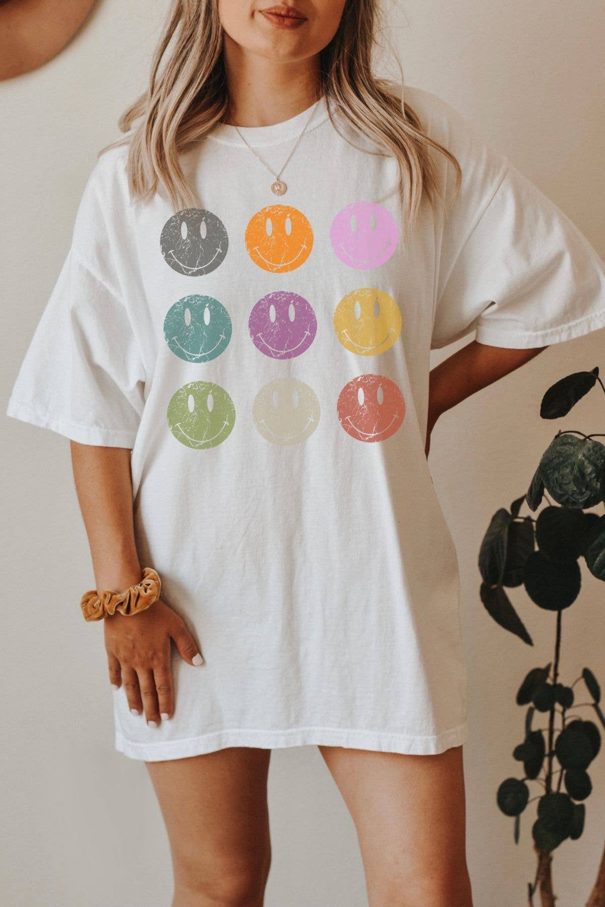 Smile Grid Graphic Tee
