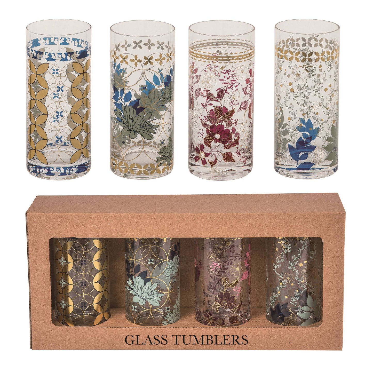 Glass 6.5" Everyday Tumblers Set of 4