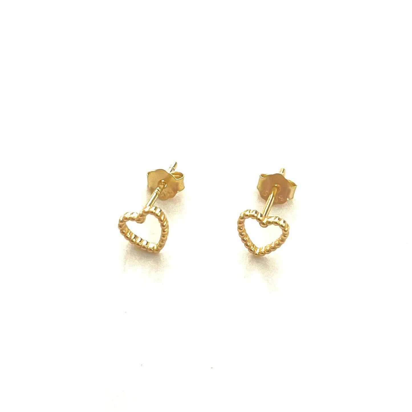 Mini Gold Heart Stud Earrings