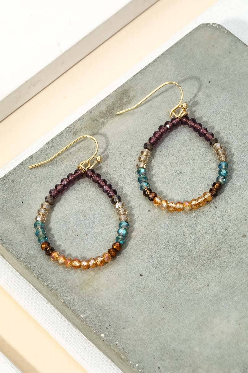 Gold/Bronze Glass Bead Earrings