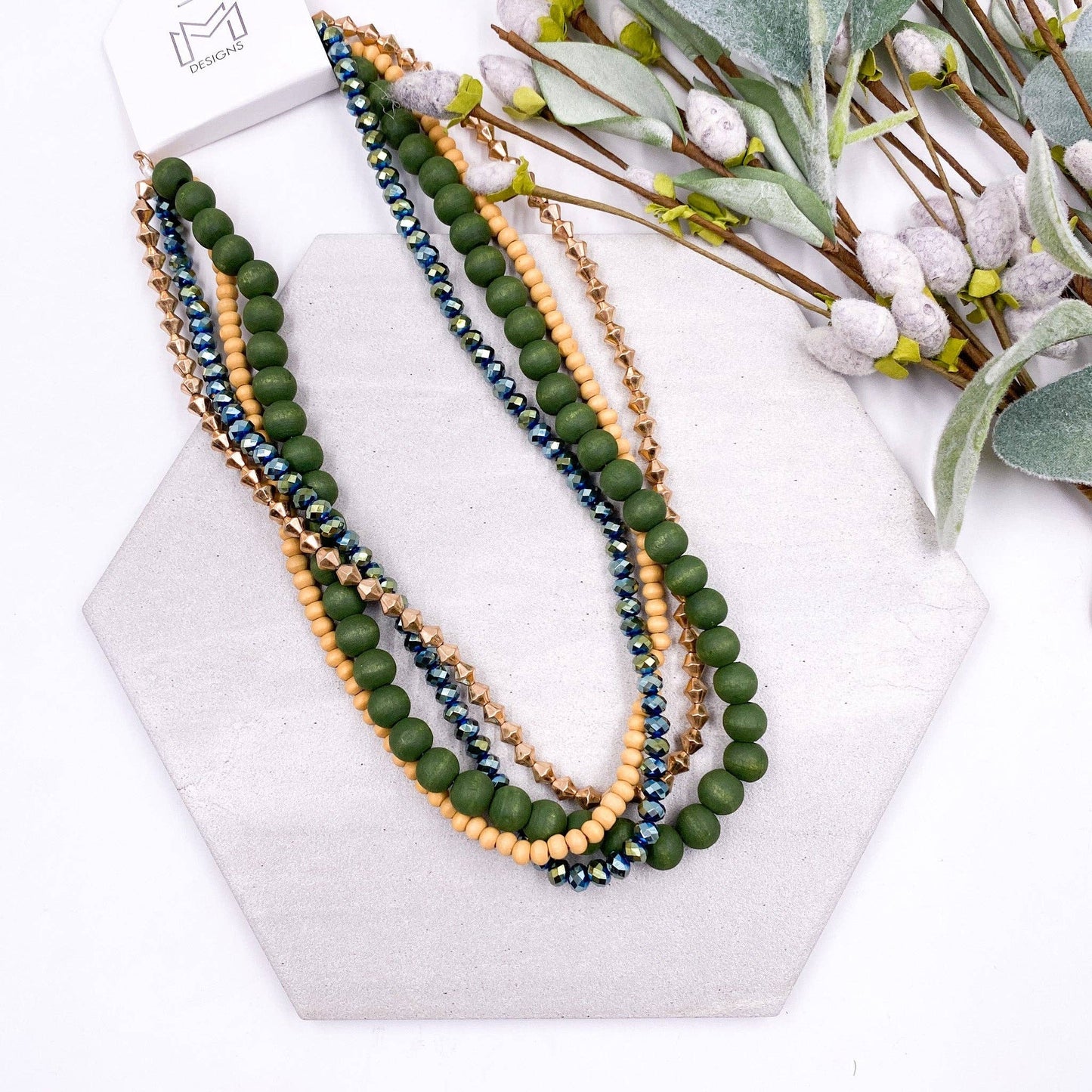 Evan Necklace - Green