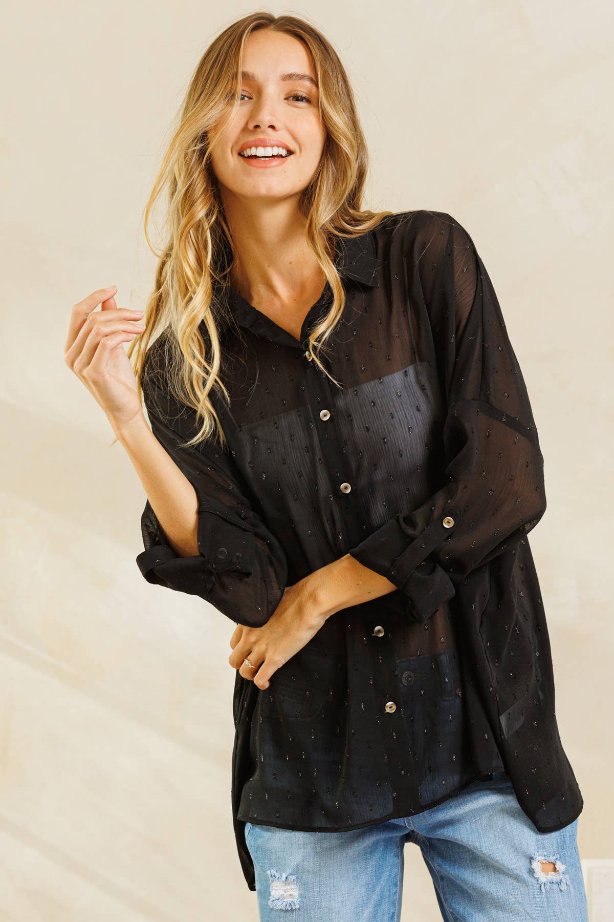 Glitter Dotted Blouse