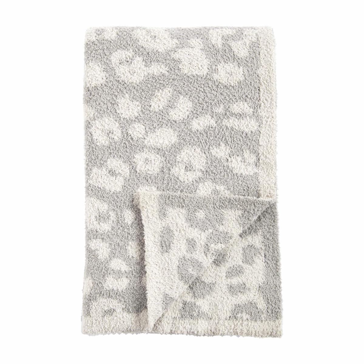 Gray Leopard Blanket