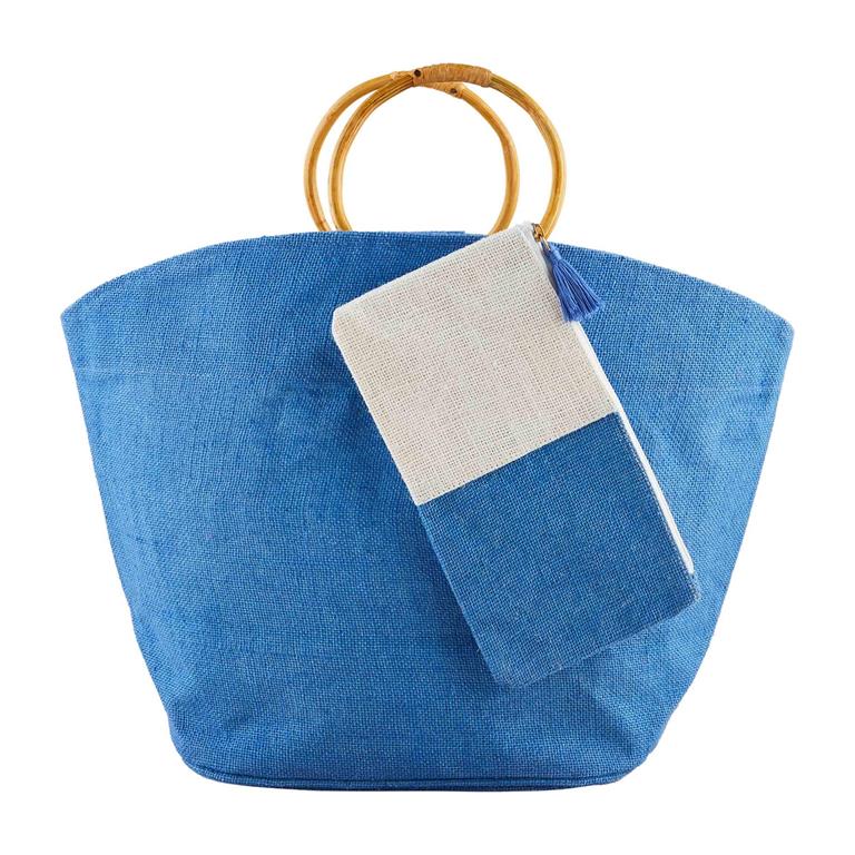 Jute Tote w/Pouch