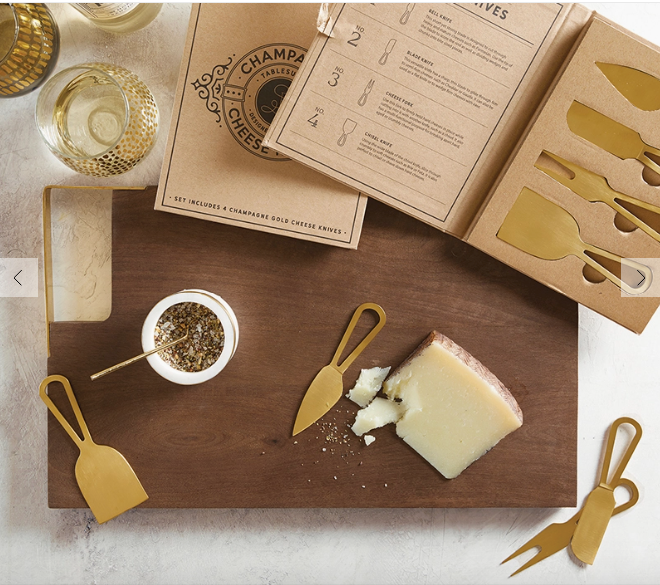 Champagne Gold Cheese Knives