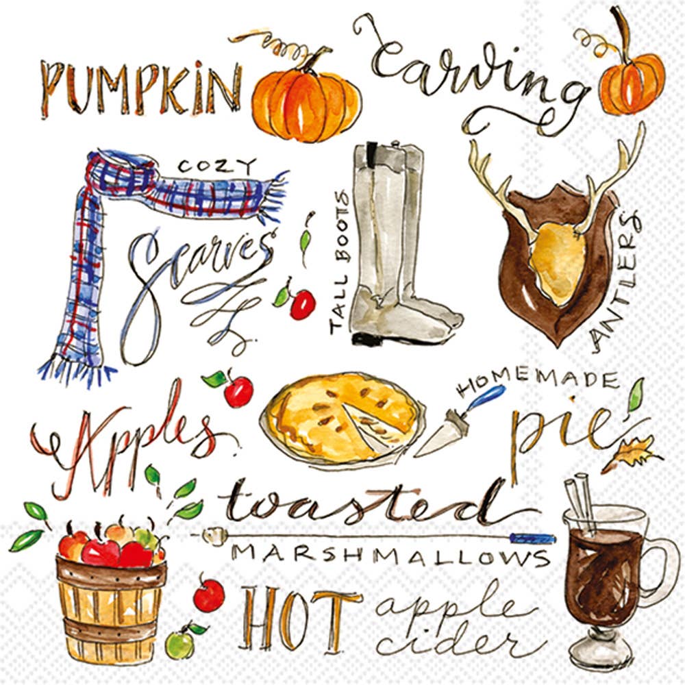 Fall Favorites Cocktail Napkins