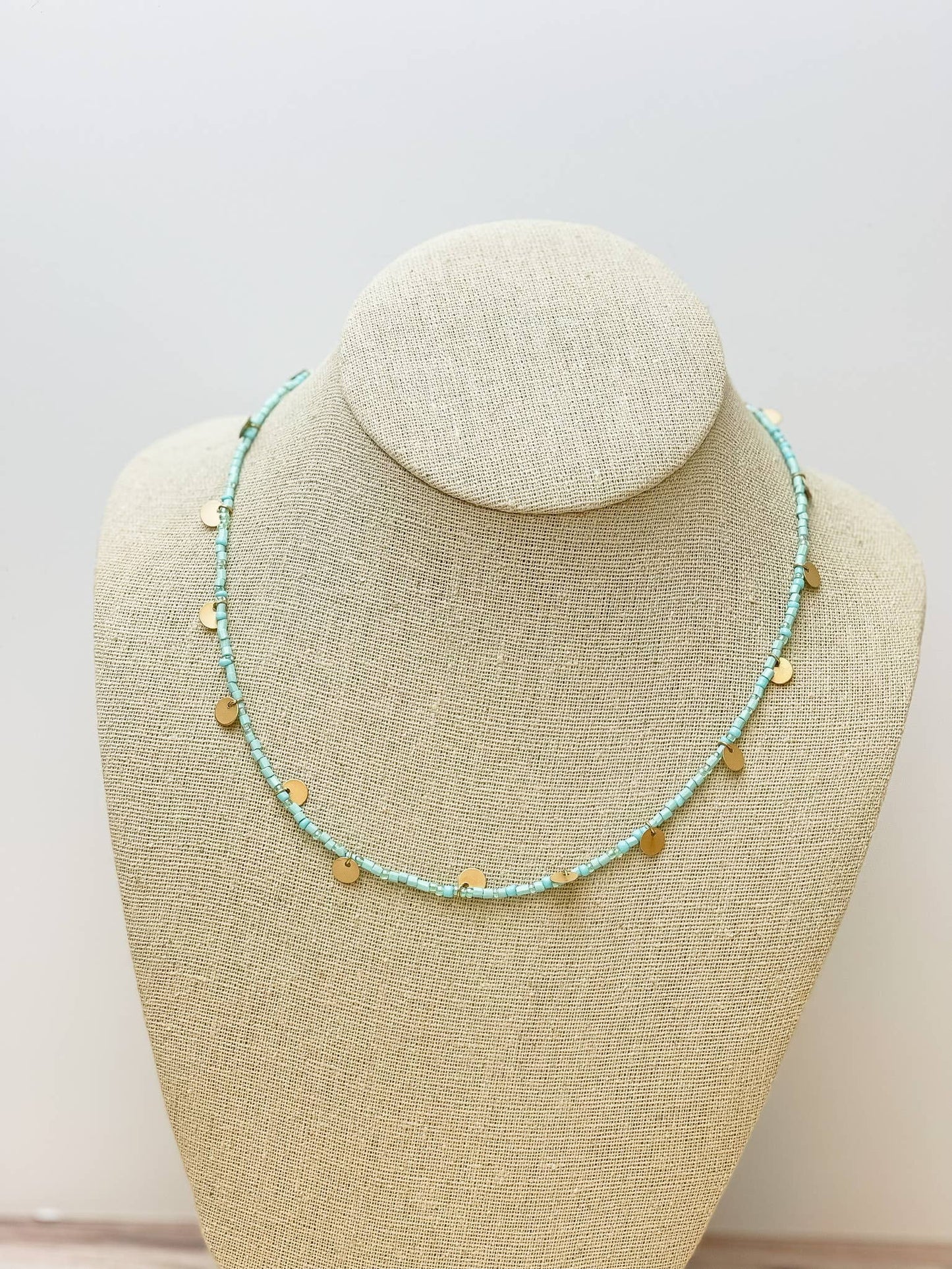 Mint Disc Charm Necklaces
