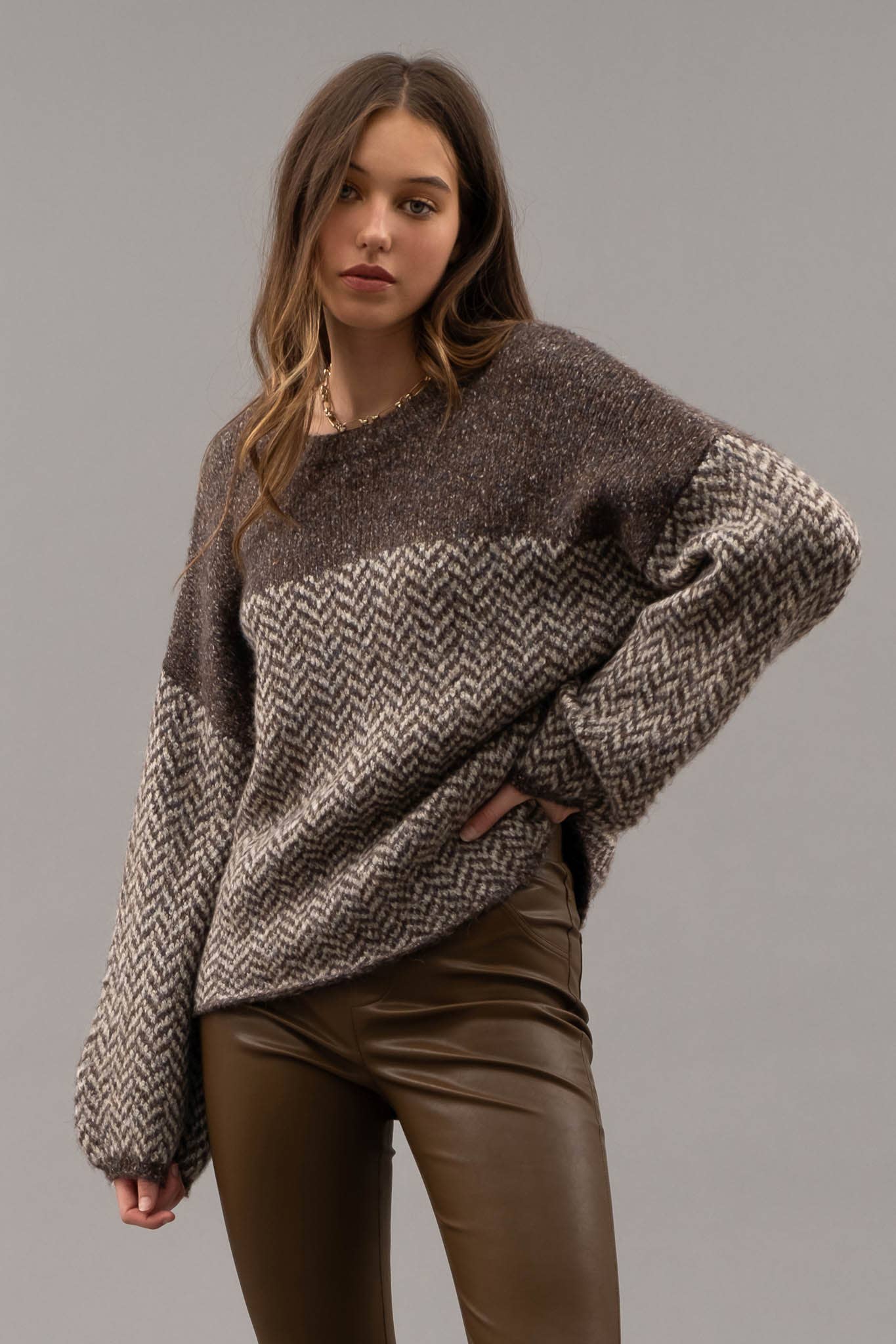 Herringbone Pullover