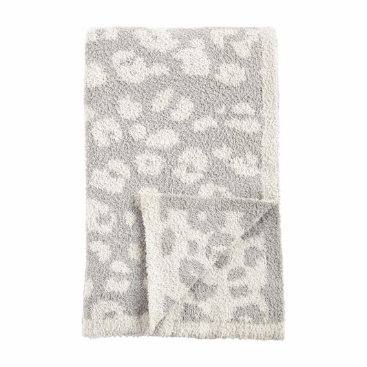 Gray Leopard Blanket