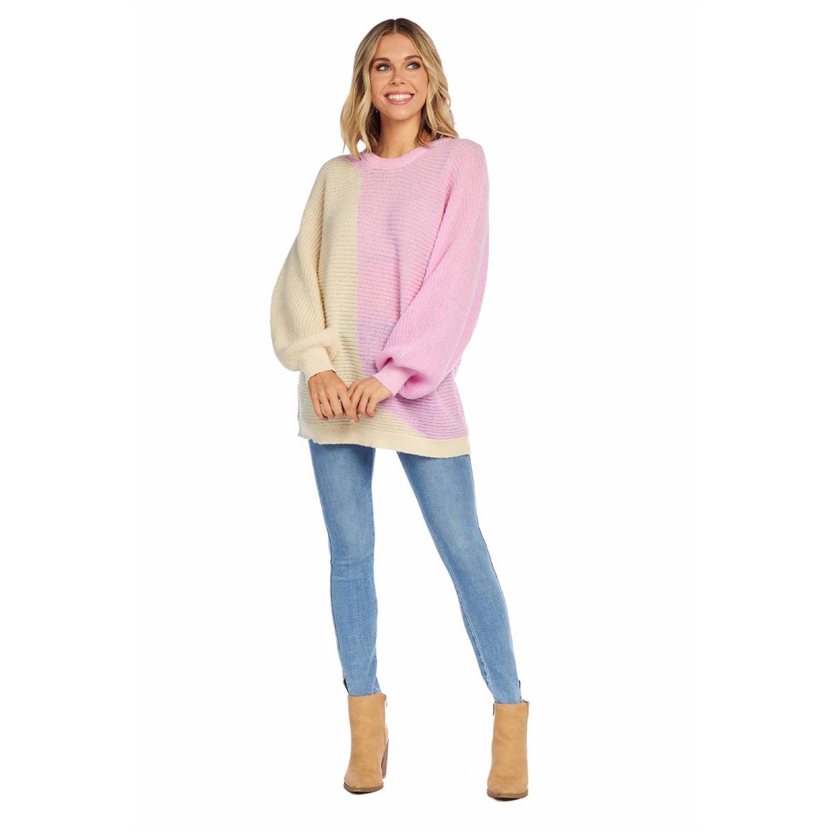 Maple Oversized Pink Sweater