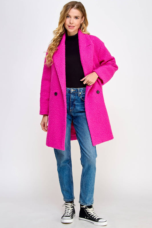 Fuzzy Fuchsia Coat
